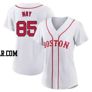 Dustin May Women's Boston Red Sox White Authentic 2021 Patriots' Day Jersey