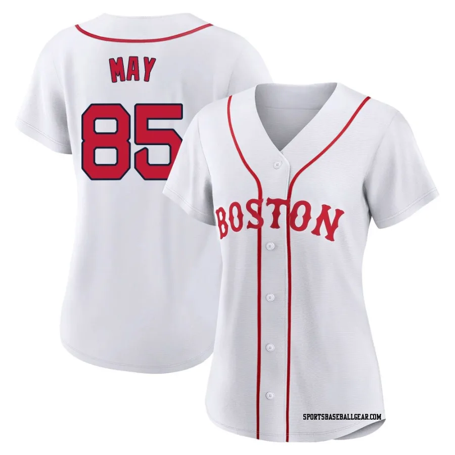 Dustin May Women's Boston Red Sox White Replica 2021 Patriots' Day Jersey