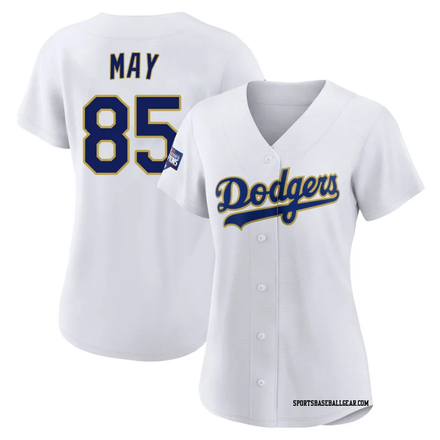 Dustin May Women's Los Angeles Dodgers White/Gold Replica 2021 Gold Program Player Jersey