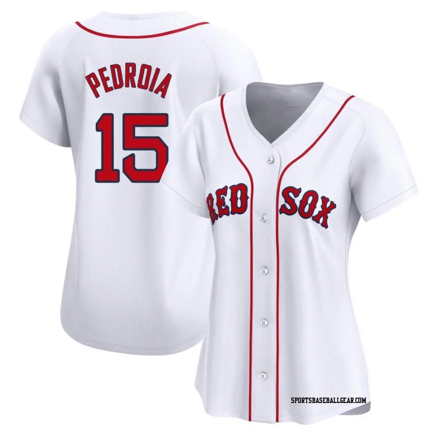 Dustin Pedroia Women's Boston Red Sox White Limited Home Jersey