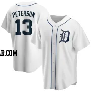 Dustin Peterson Youth Detroit Tigers White Replica Home Jersey