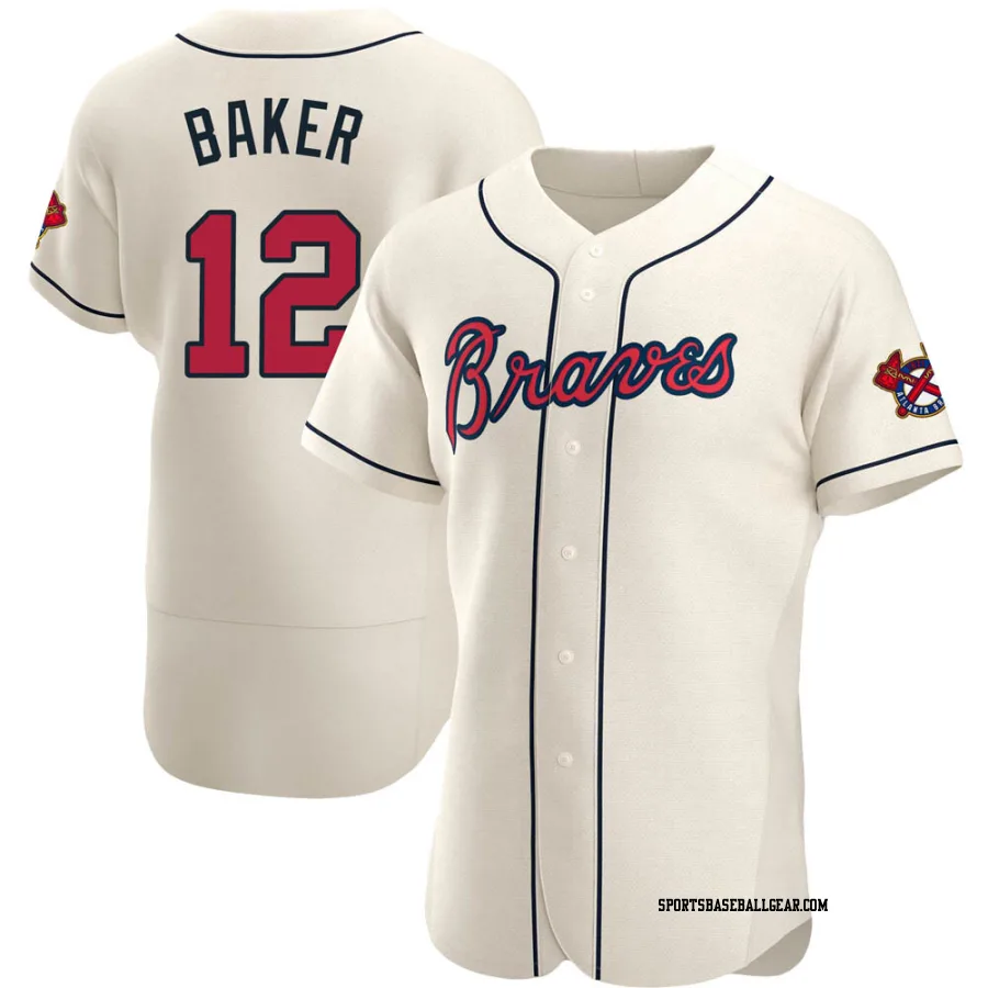 Dusty Baker Men's Atlanta Braves Cream Authentic Alternate Jersey