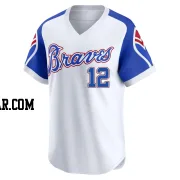 Dusty Baker Men's Atlanta Braves White Limited Throwback Cooperstown Collection Jersey