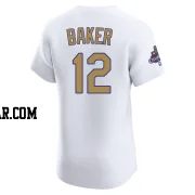 Dusty Baker Men's Los Angeles Dodgers Gold Elite White 2025 Collection Jersey