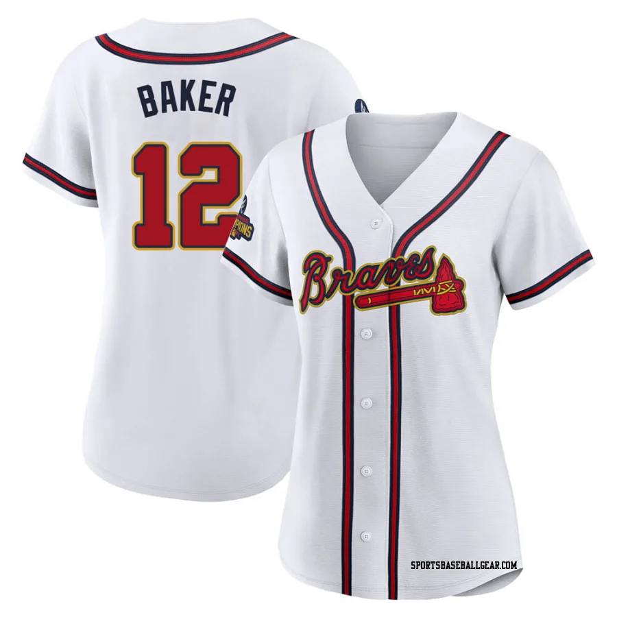 Dusty Baker Women's Atlanta Braves Gold Replica White 2022 Program Jersey