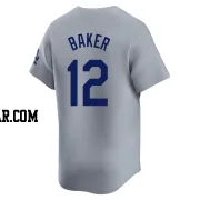 Dusty Baker Youth Los Angeles Dodgers Gray Limited Away Jersey