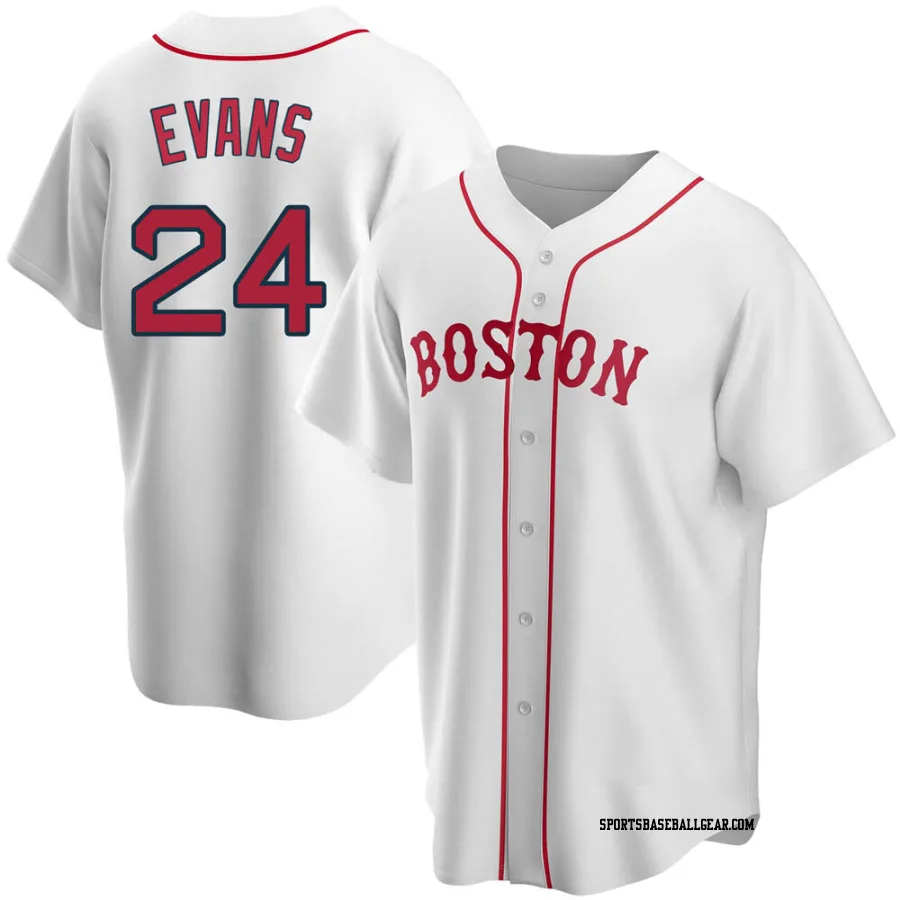 Dwight Evans Men's Boston Red Sox White Replica Alternate Jersey