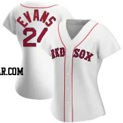 Dwight Evans Women's Boston Red Sox White Authentic Home Jersey