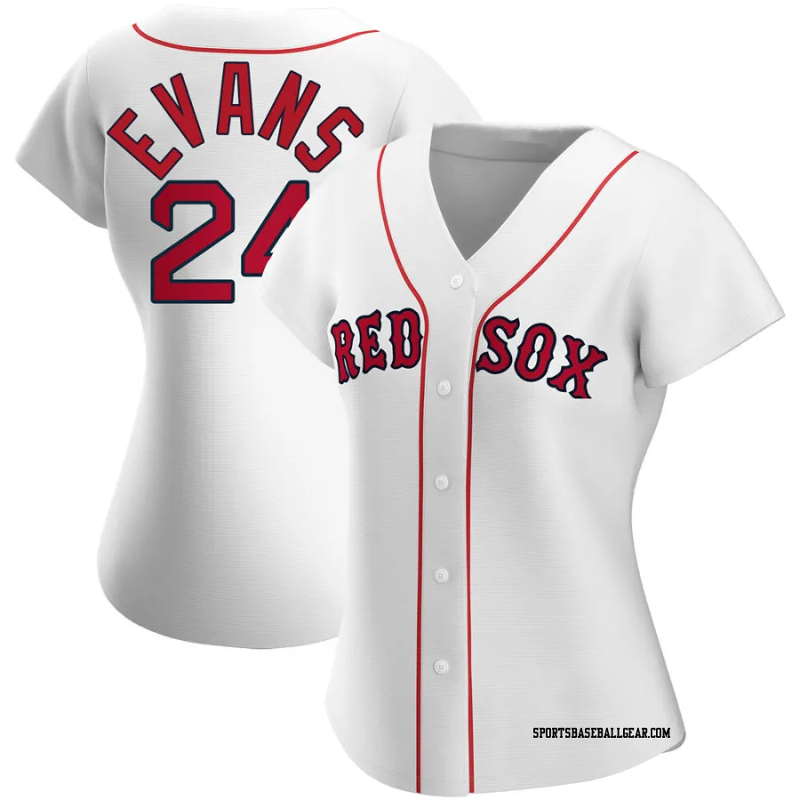 Dwight Evans Women's Boston Red Sox White Replica Home Jersey