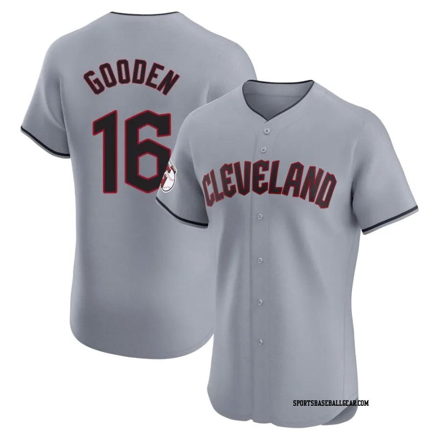 Dwight Gooden Men's Cleveland Guardians Gray Elite Road Jersey