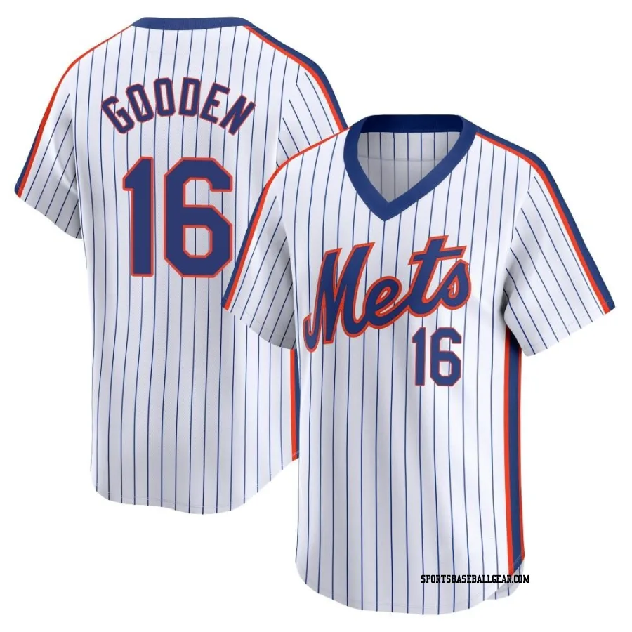 Dwight Gooden Men's New York Mets White Limited Cooperstown Collection Jersey