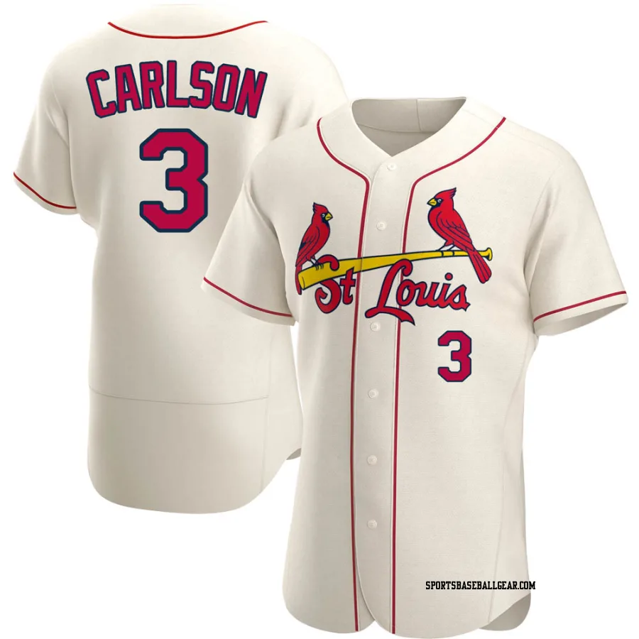 Dylan Carlson Men's St. Louis Cardinals Cream Authentic Alternate Jersey
