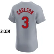Dylan Carlson Men's St. Louis Cardinals Gray Elite Road Jersey