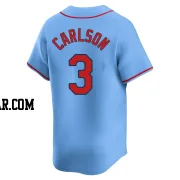 Dylan Carlson Men's St. Louis Cardinals Light Blue Limited Alternate Jersey