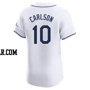 Dylan Carlson Men's Tampa Bay Rays White Elite Home Jersey