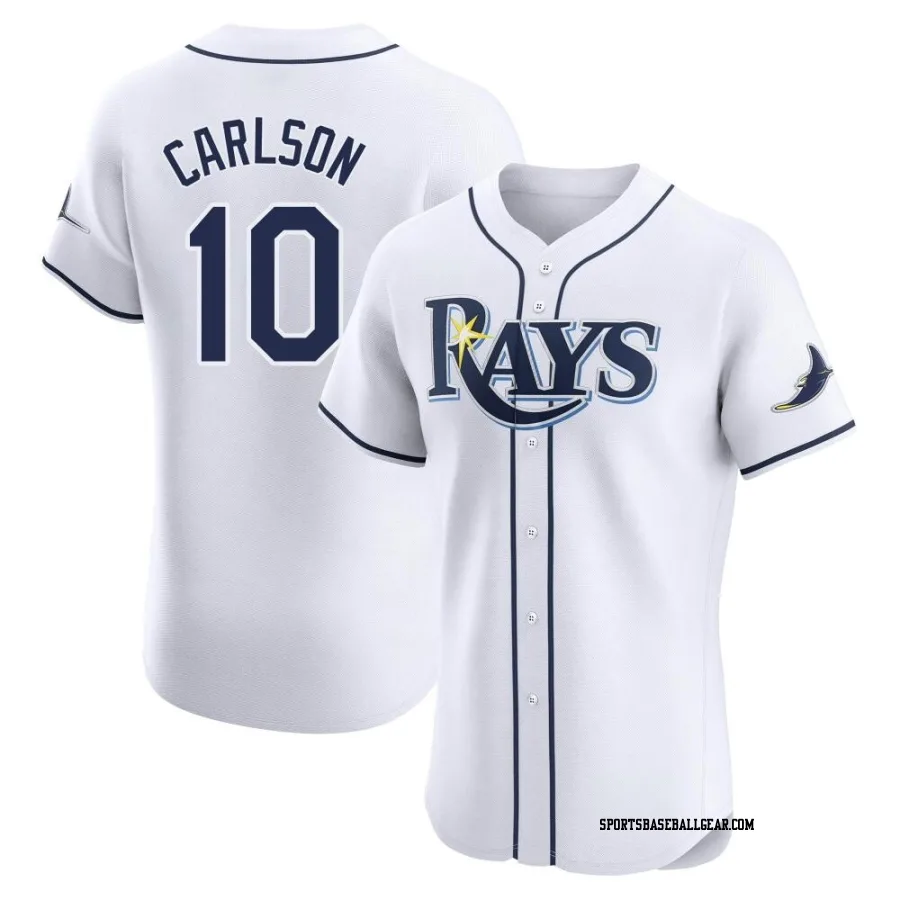 Dylan Carlson Men's Tampa Bay Rays White Elite Home Jersey