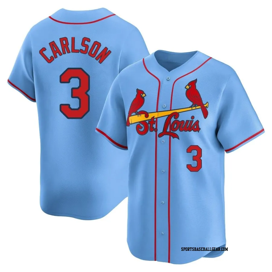Dylan Carlson Youth St. Louis Cardinals Light Blue Limited Alternate Jersey