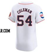 Dylan Coleman Men's Houston Astros White Elite Home Patch Jersey