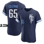 Dylan Coleman Men's Kansas City Royals Navy Authentic 2022 City Connect Jersey