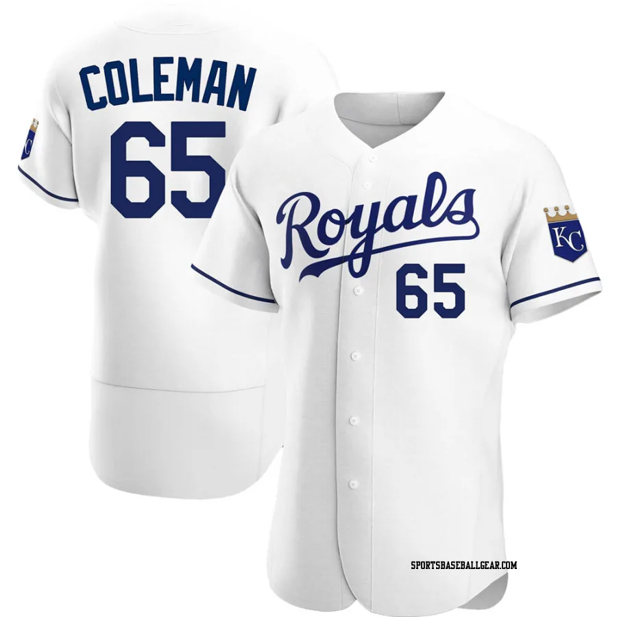 Dylan Coleman Men's Kansas City Royals White Authentic Home Jersey