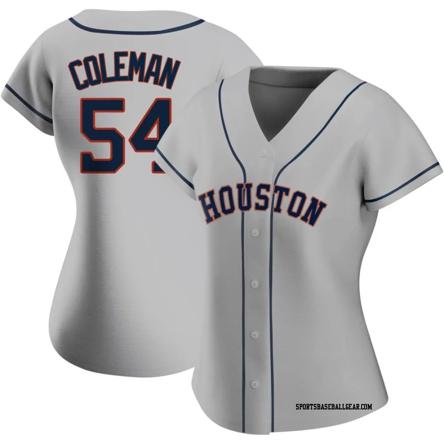 Dylan Coleman Women's Houston Astros Gray Authentic Road 2020 Jersey
