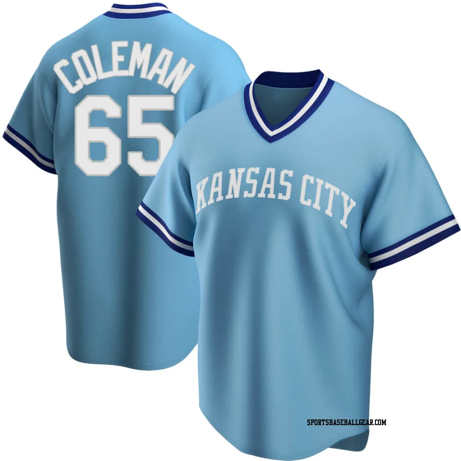 Dylan Coleman Youth Kansas City Royals Light Blue Replica Road Cooperstown Collection Jersey