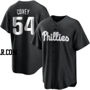 Dylan Covey Men's Philadelphia Phillies Black/White Replica Jersey