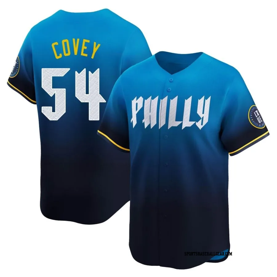 Dylan Covey Men's Philadelphia Phillies Blue Limited 2024 City Connect Jersey