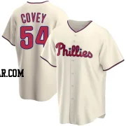 Dylan Covey Men's Philadelphia Phillies Cream Replica Alternate Jersey