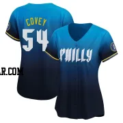 Dylan Covey Women's Philadelphia Phillies Blue Limited 2024 City Connect Jersey