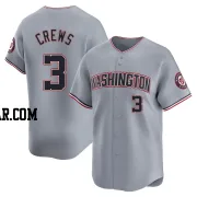Dylan Crews Men's Washington Nationals Gray Limited Road Jersey