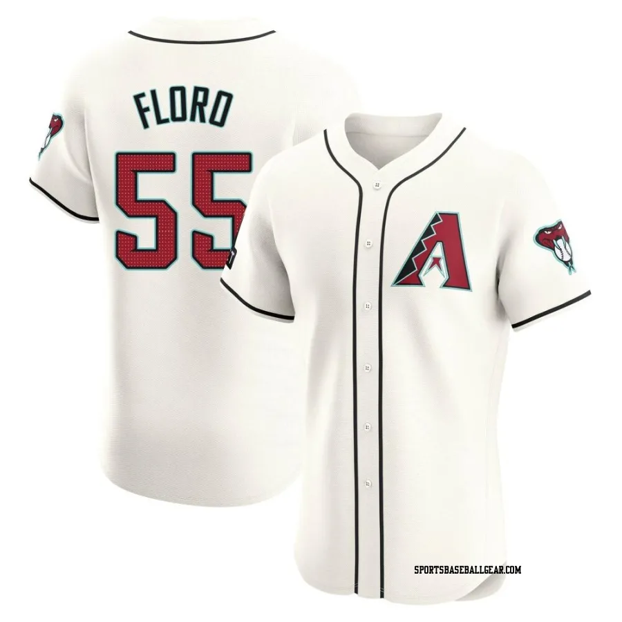 Dylan Floro Men's Arizona Diamondbacks Cream Elite Home Patch Jersey