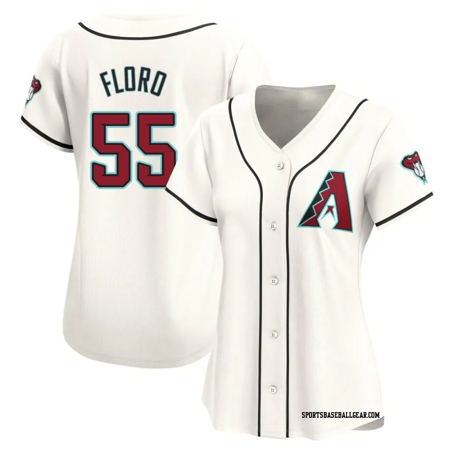 Dylan Floro Women's Arizona Diamondbacks White Limited Home Jersey