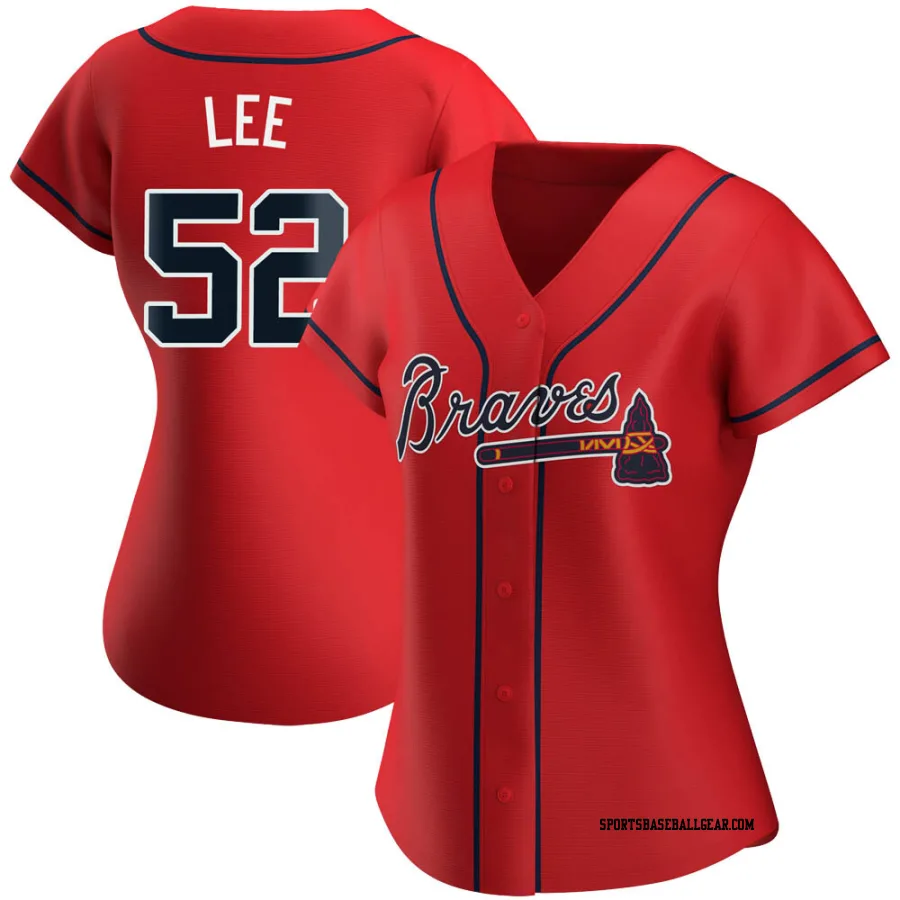 Dylan Lee Women's Atlanta Braves Red Authentic Alternate Jersey