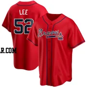 Dylan Lee Youth Atlanta Braves Red Replica Alternate Jersey