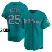Dylan Moore Men's Seattle Mariners Aqua Limited Alternate Jersey