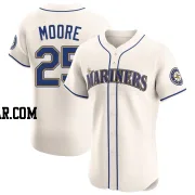 Dylan Moore Men's Seattle Mariners Cream Elite Alternate Jersey