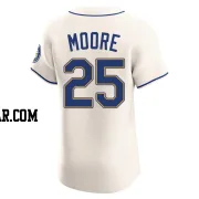Dylan Moore Men's Seattle Mariners Cream Elite Alternate Jersey