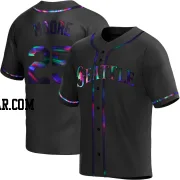 Dylan Moore Youth Seattle Mariners Black Holographic Replica Alternate Jersey