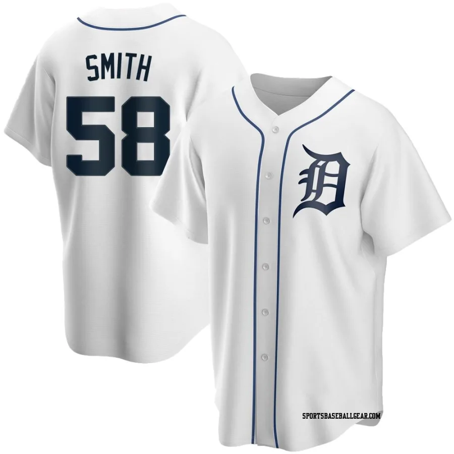 Dylan Smith Men's Detroit Tigers White Replica Home Jersey