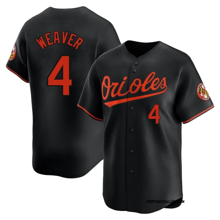 Earl Weaver Men's Baltimore Orioles Black Limited Alternate Jersey