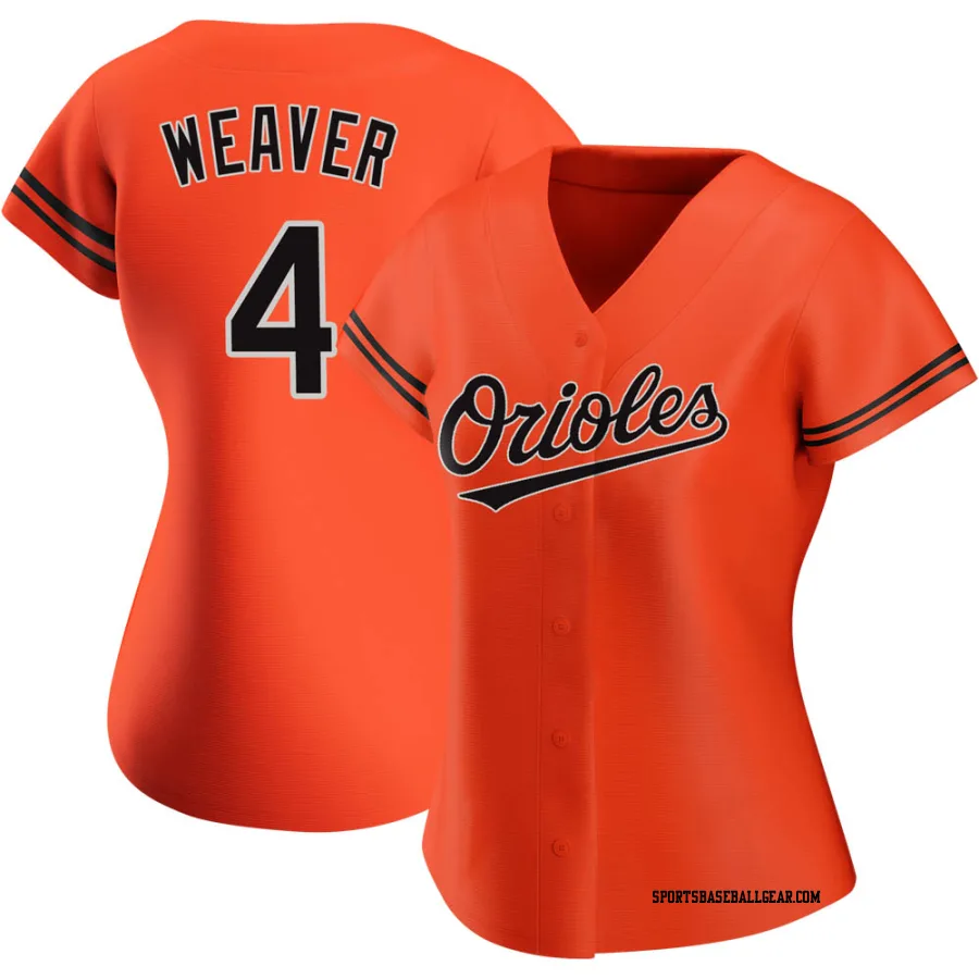 Earl Weaver Women's Baltimore Orioles Orange Replica Alternate Jersey