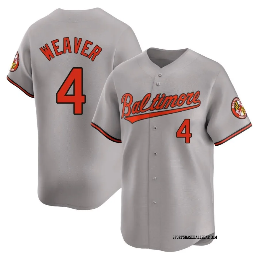 Earl Weaver Youth Baltimore Orioles Gray Limited Road Jersey