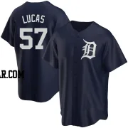 Easton Lucas Men's Detroit Tigers Navy Replica Alternate Jersey