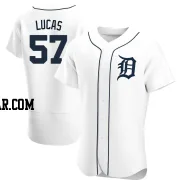Easton Lucas Men's Detroit Tigers White Authentic Home Jersey