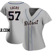 Easton Lucas Women's Detroit Tigers Gray Authentic Road Jersey