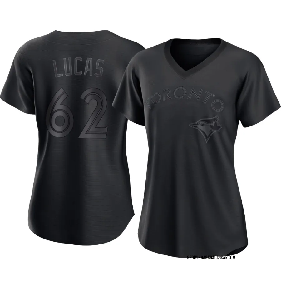 Easton Lucas Women's Toronto Blue Jays Black Authentic Pitch Fashion Jersey