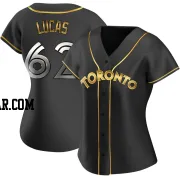 Easton Lucas Women's Toronto Blue Jays Black Golden Replica Alternate Jersey