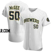 Easton McGee Men's Milwaukee Brewers White Authentic Alternate Jersey