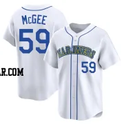 Easton McGee Men's Seattle Mariners White Limited Throwback Cooperstown Collection Jersey